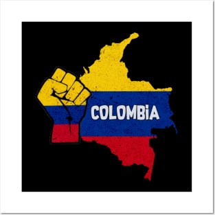 Freedom Colombia hand Posters and Art